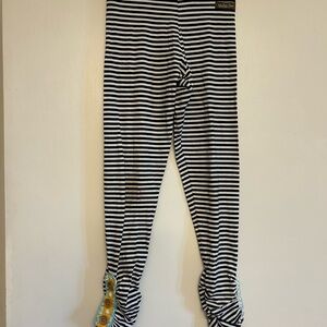 Matilda Jane Black and White Striped Kids Leggings